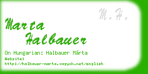 marta halbauer business card